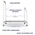 Chart Icon of Step2Bed Bed Hand Rail Adjustable Height Bed Step Stool with LED Light