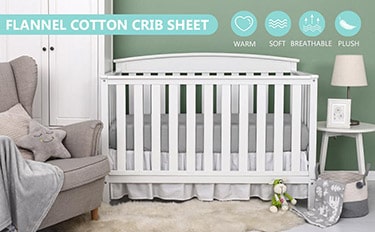 TillYou Flannel Crib Sheets