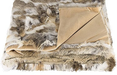 Best Genuine Rabbit Fur Blanket Natural Design